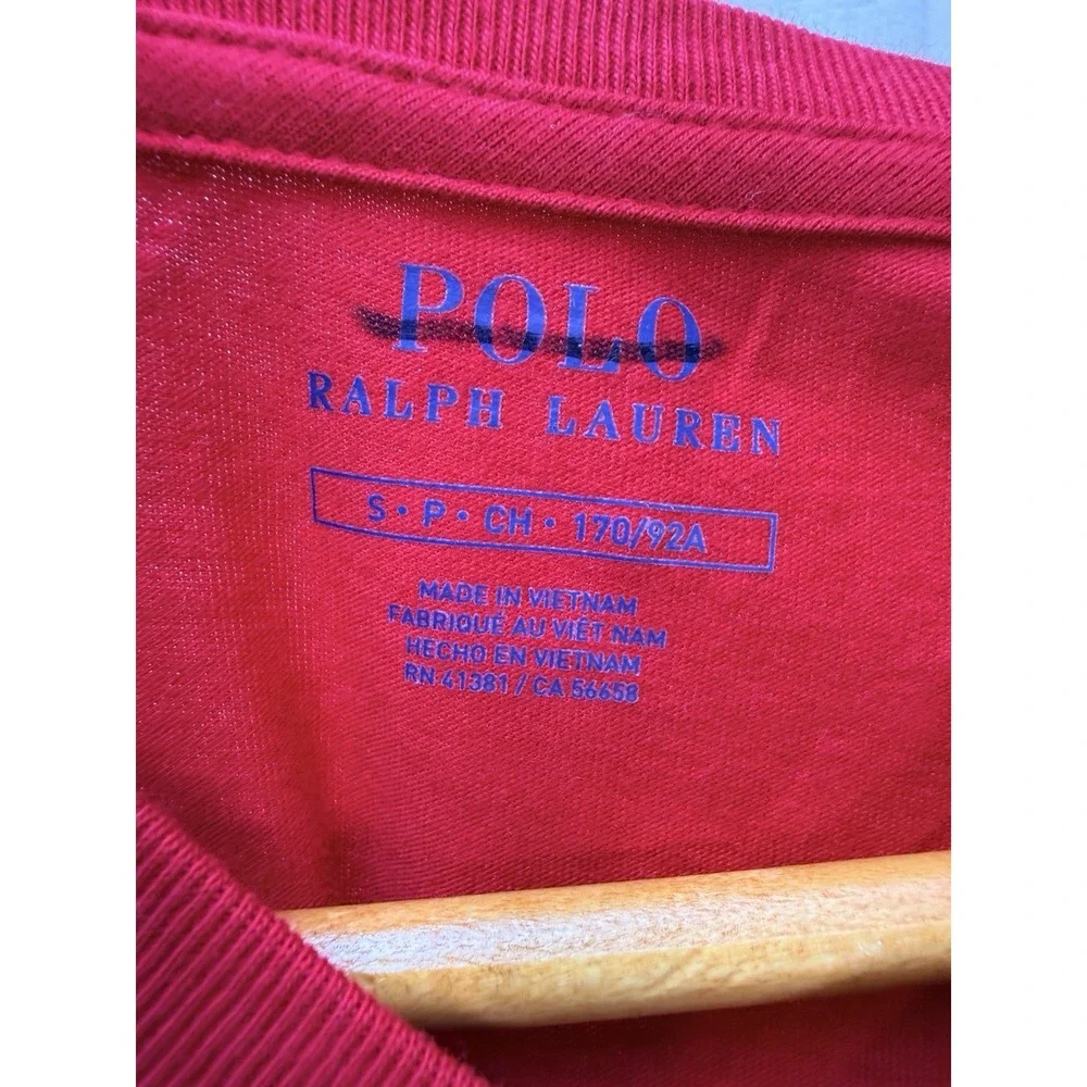 Polo Ralph Lauren Men's Classic-Fit V-Neck Red T-Shirt Sz Small RTL $45